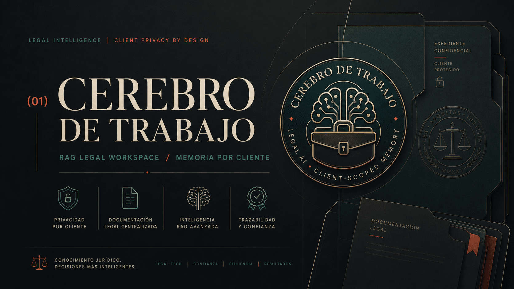 Captura del proyecto Cerebro de Trabajo: RAG con memoria para negocios: RAG empresarial + memoria por cliente o proceso