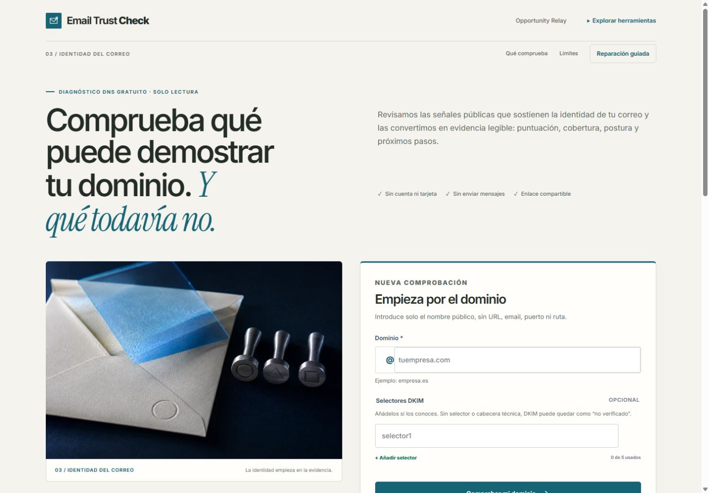 Captura de Email Trust Check